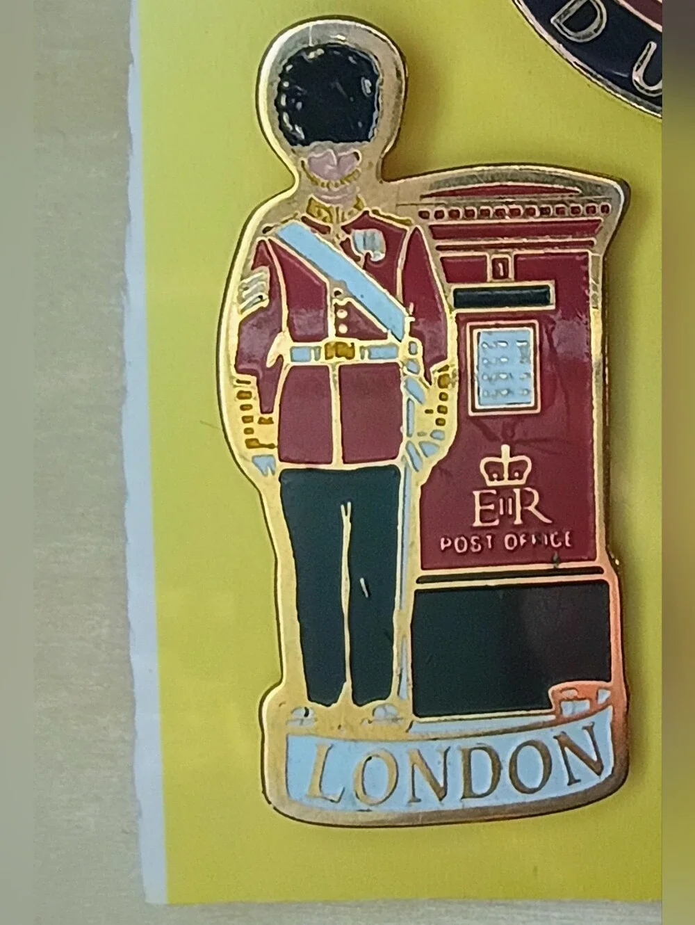 London Guard Enamel Pin with Post Box
